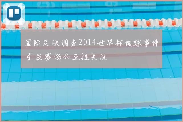 国际足联调查2014世界杯假球事件 引发赛场公正性关注