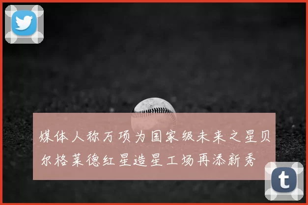 媒体人称万项为国家级未来之星贝尔格莱德红星造星工场再添新秀