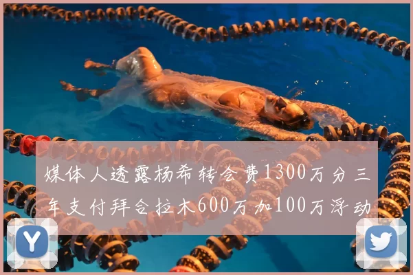 媒体人透露杨希转会费1300万分三年支付拜合拉木600万加100万浮动